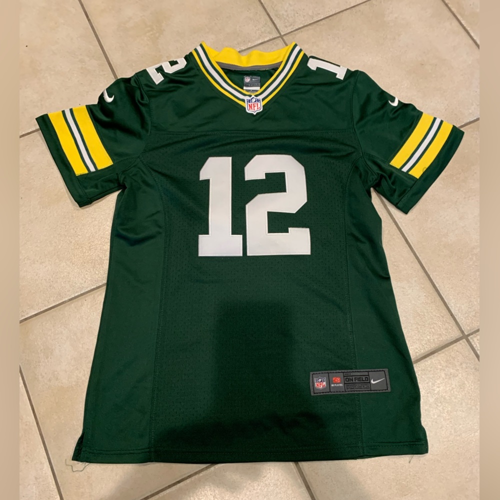 Nike Green and Yellow Women's Jersey